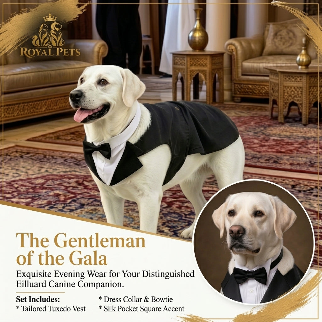 Royal Bow Tie Wedding Shirt for Dogs | Luxury Party Costume for Puppies & Small Breeds