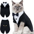 Royal Pets™ Gentleman Cat Formal Tuxedo Suit — Tailcoat Vest & Bowtie Set for Weddings & Birthdays