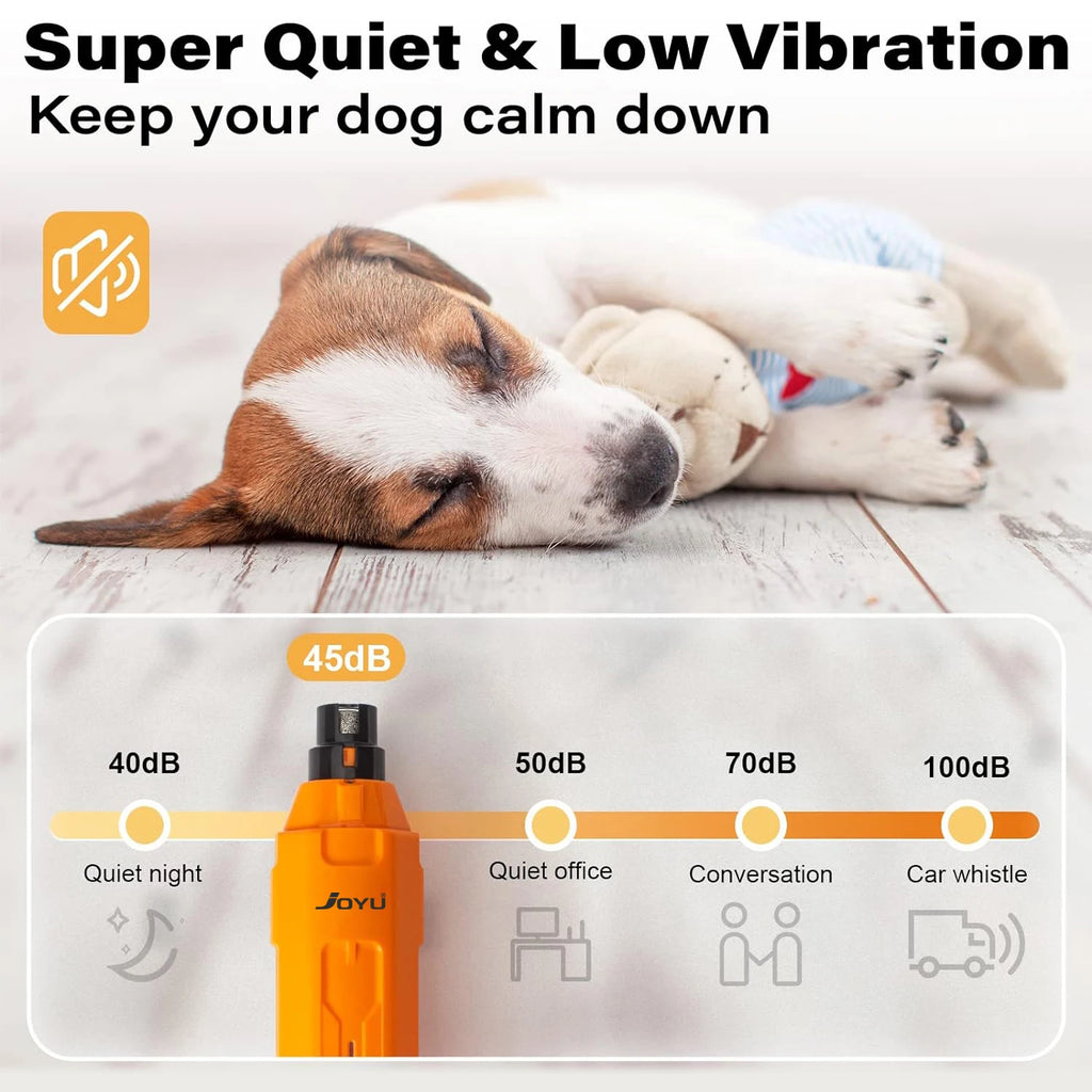 SafePaws™ 6-Speed Quiet Electric Dog & Cat Nail Grinder — Rechargeable Painless Claw Trimmer