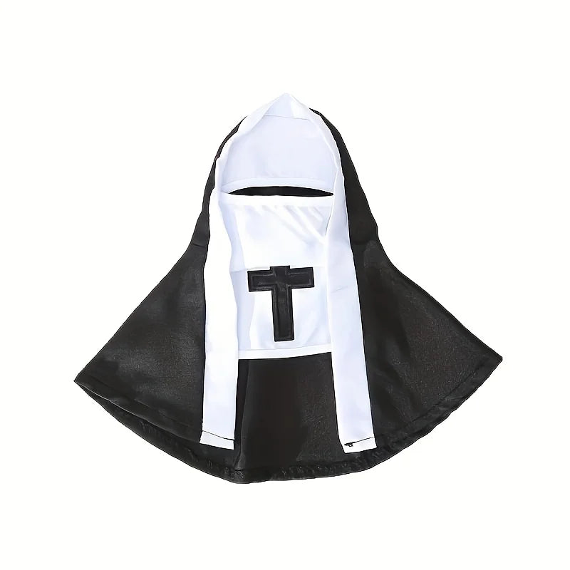 Pet Halloween Nun Costume Funny Hooded Cosplay Outfit For Small Medium Dogs Cats Cute Photo Prop Apparel
