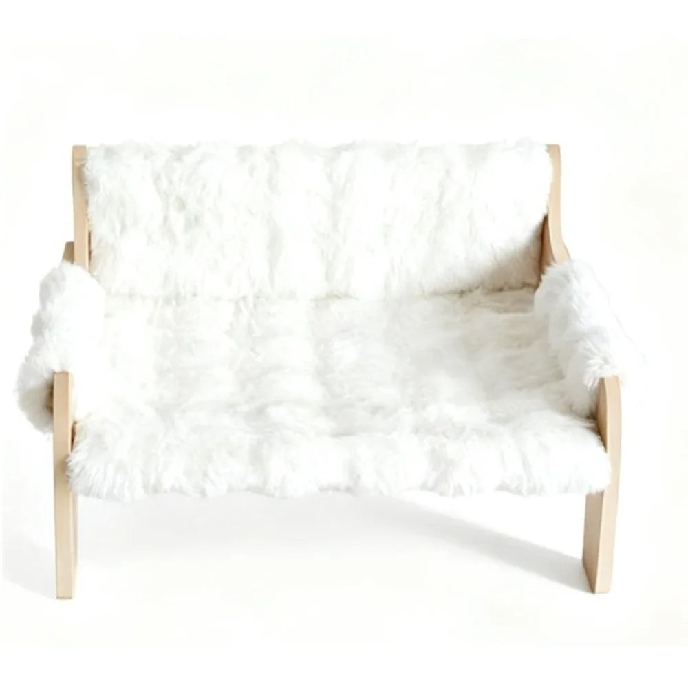Royal Pets™ Nordic Luxury Wooden Pet Sofa — Elevated Moisture-Proof & Washable Lounge Bed