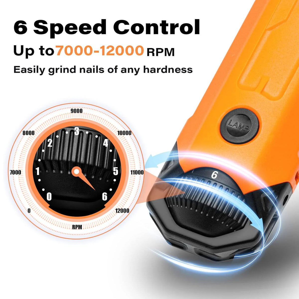 SafePaws™ 6-Speed Quiet Electric Dog & Cat Nail Grinder — Rechargeable Painless Claw Trimmer